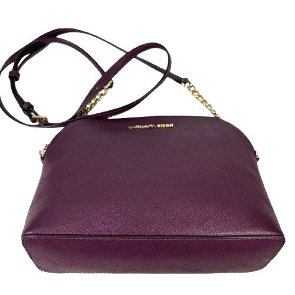 New Michael Kors Purple Cindy Womens Dome Crossbody Shoulder Bag Purse MSRP $198 - Picture 12 of 16